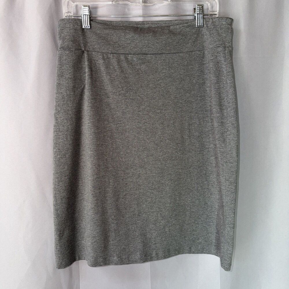 Toad & Co Moxie Pencil Skirt Womens Gray Stretch  Midi Pull On M Medium Pocket